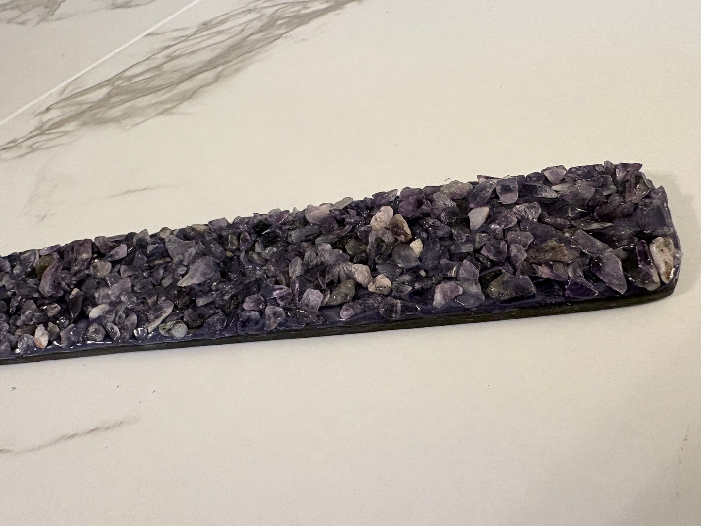 Amethyst Elements Crystal Wooden Incense Burner