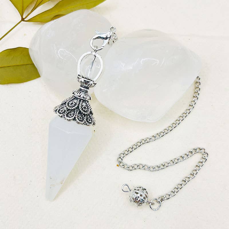 Obsidian Pyramidal Hexagon Spirit Pendulum