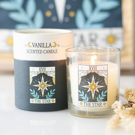 The Star Vintage Tarot Card Blueberry Candle