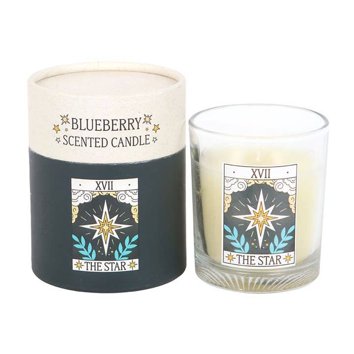 The Star Vintage Tarot Card Blueberry Candle