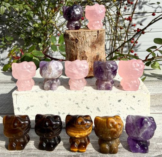 Crystal 1” Hello Kitty Cat Healing Energy