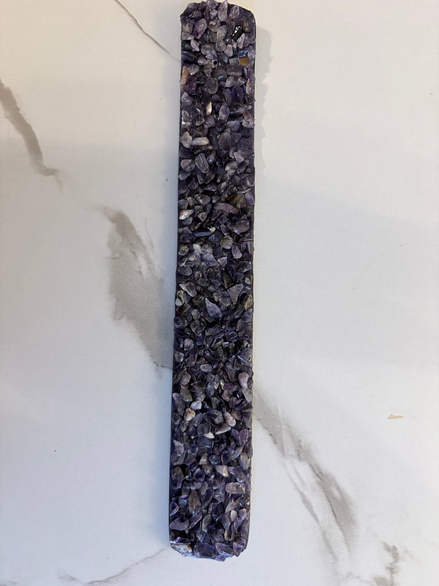 Amethyst Elements Crystal Wooden Incense Burner