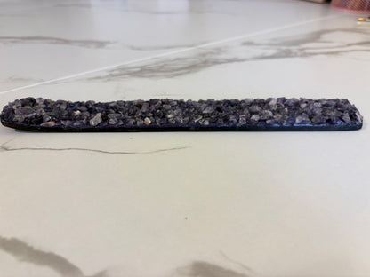 Amethyst Elements Crystal Wooden Incense Burner