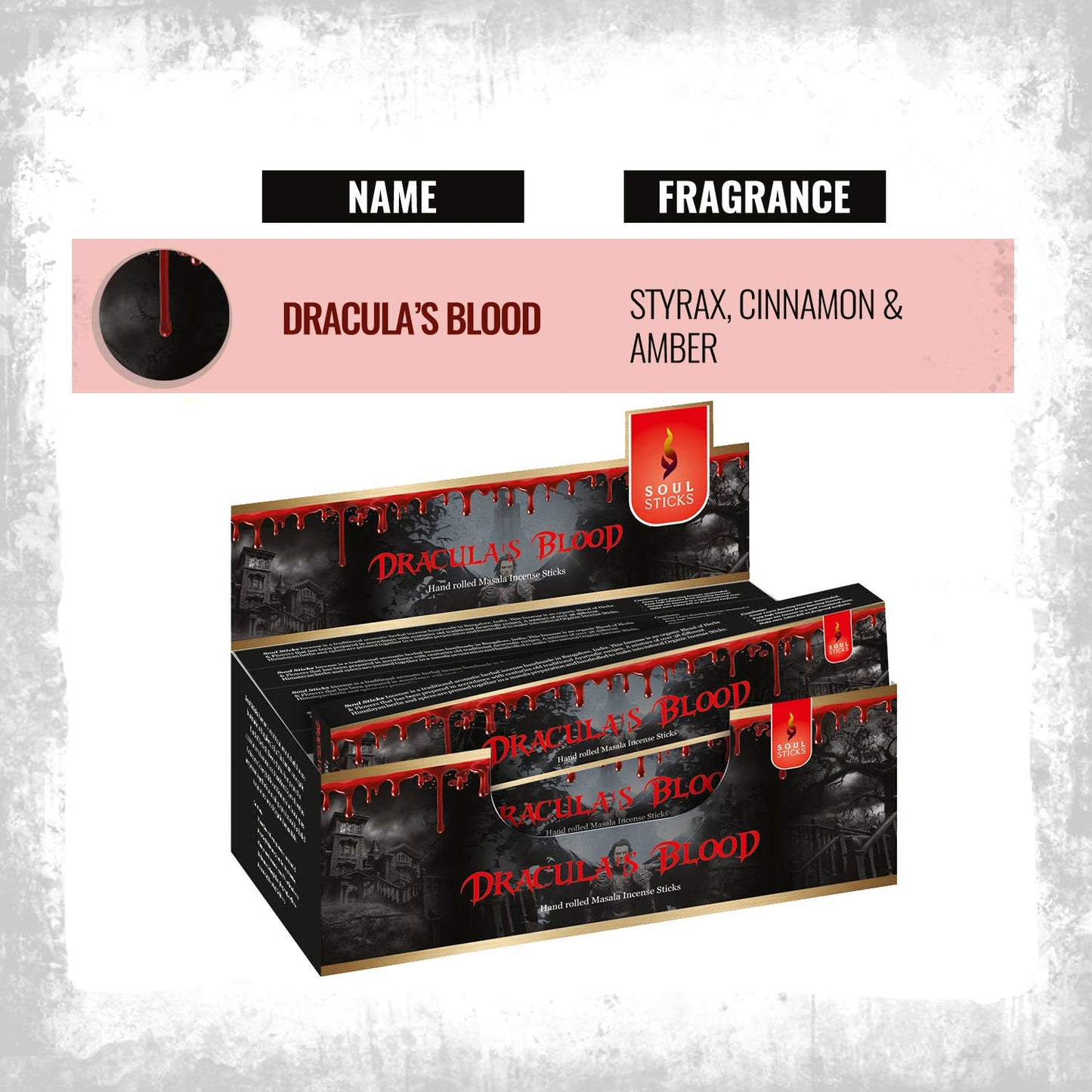 Soul Sticks - Dracula's Blood Masala Incense Sticks (12)