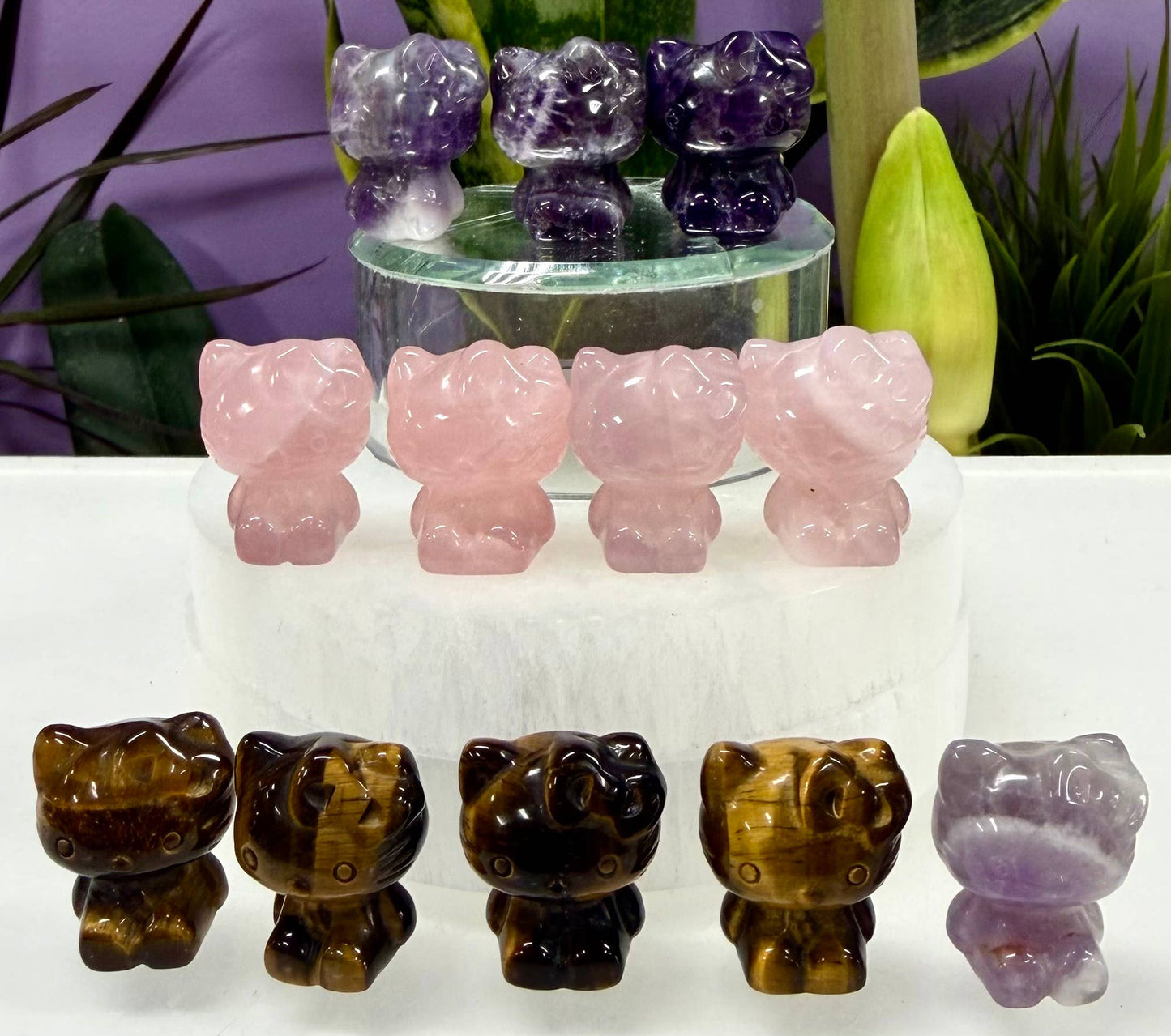 Crystal 1” Hello Kitty Cat Healing Energy