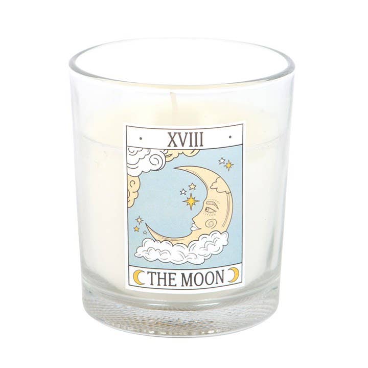 The Moon Vintage Tarot Card Vanilla Candle